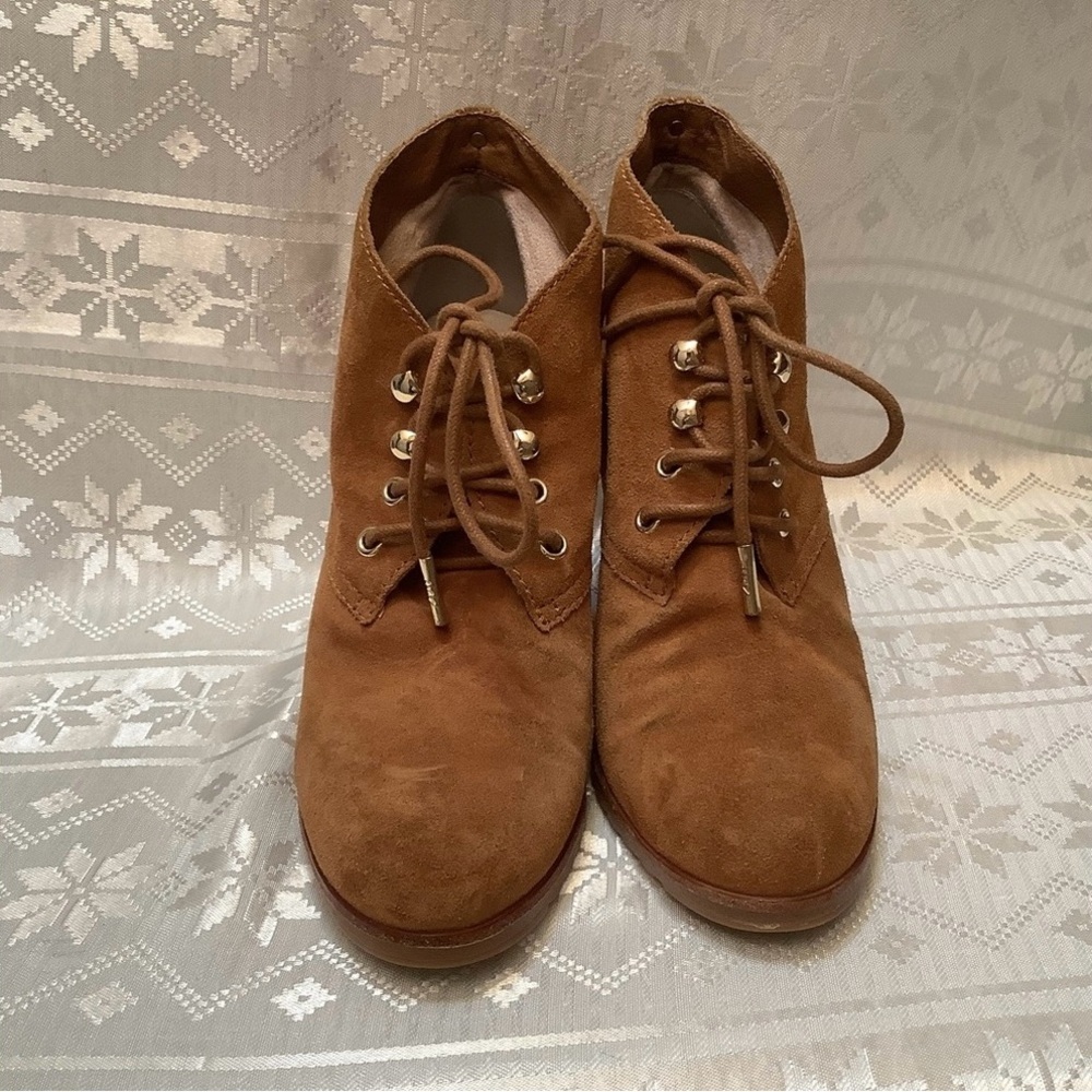 Micheal Micheal Kors Boots Women’s Size 7 Elliot Luggage Booties Leather